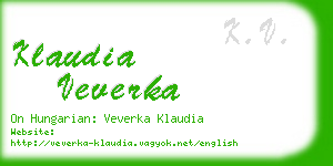 klaudia veverka business card